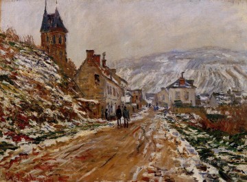  Invierno Obras - El camino de Vetheuil en invierno Claude Monet